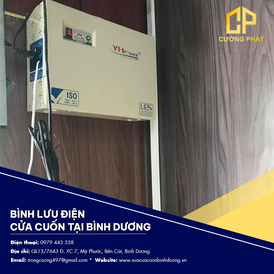 Bình lưu điện cửa cuốn tại Bình Dương