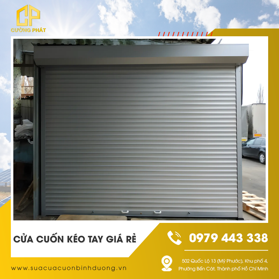 Cửa cuốn kéo tay giá rẻ - Giới thiệu, cấu tạo và bảng giá chi tiết