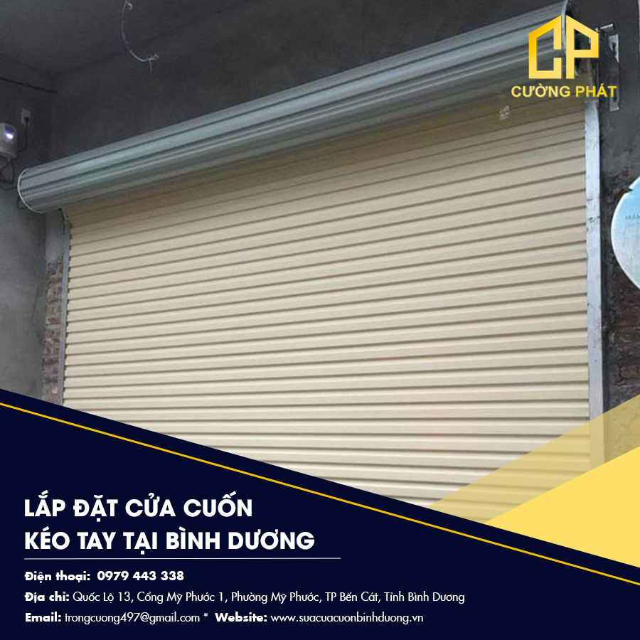 Dịch vụ lắp đặt cửa cuốn kéo tay tại Bình Dương – Giải pháp tiết kiệm và an toàn cho mọi công trình