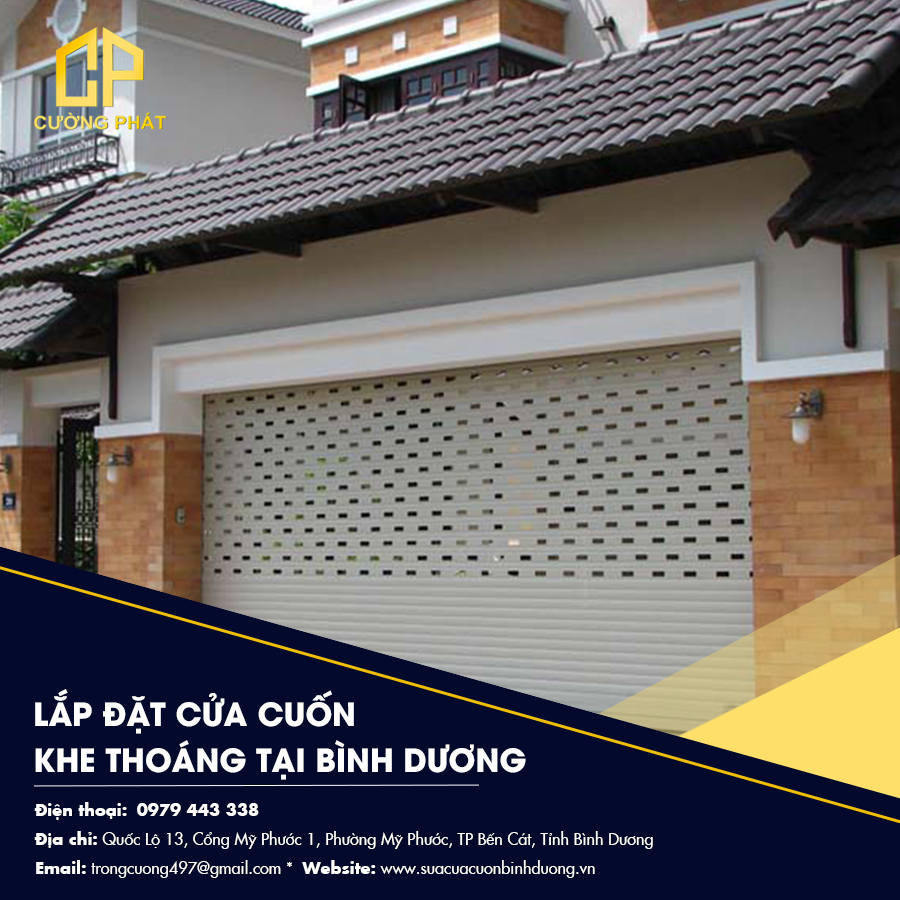 Thi công lắp đặt cửa cuốn khe thoáng tại Bình Dương chất lượng cao