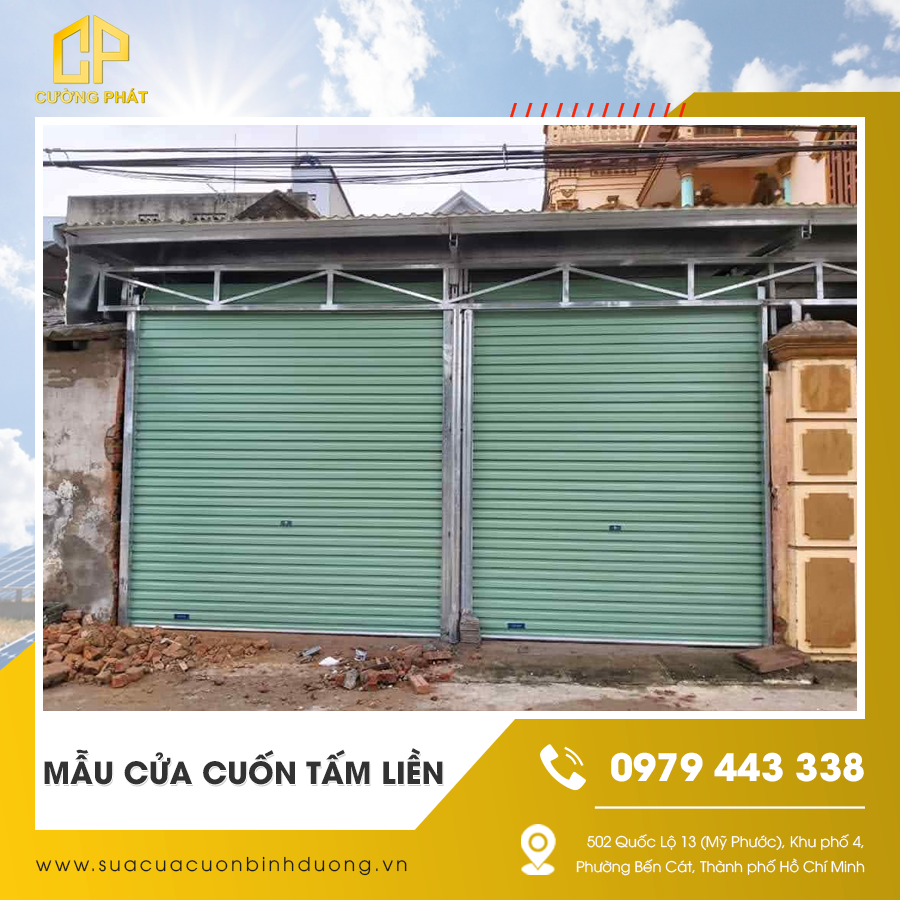 Mẫu cửa cuốn tấm liền và những thiết kế được ưa chuộng hiện nay