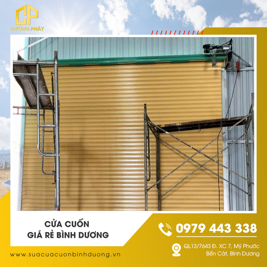 Mẫu cửa cuốn giá rẻ phổ biến tại Bình Dương