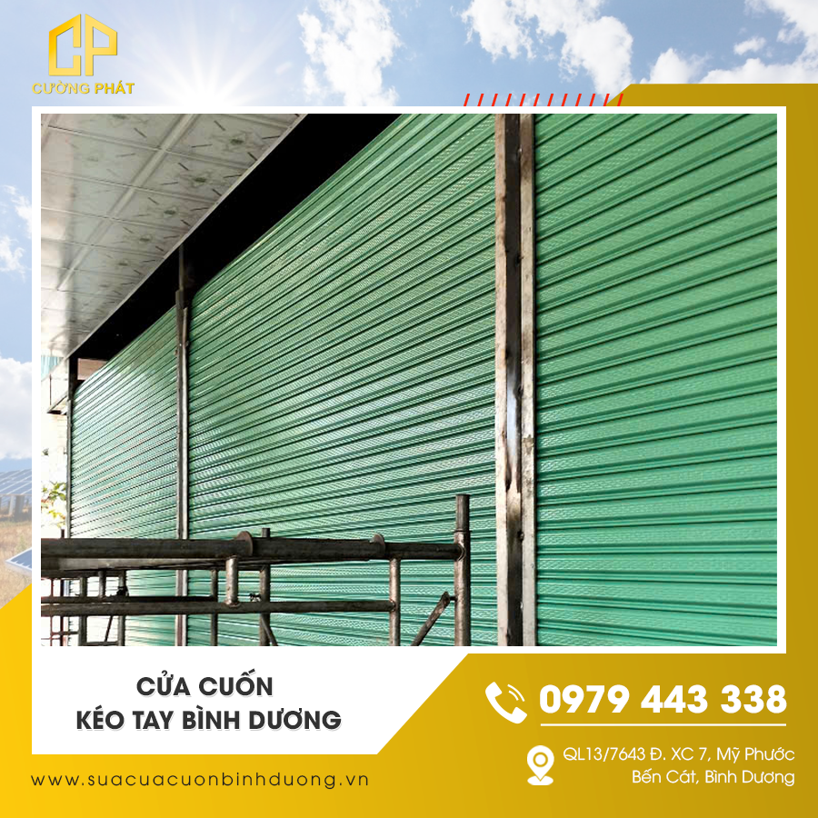 Lắp đặt cửa cuốn kéo tay tại Bình Dương cho nhà phố