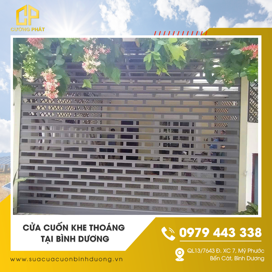 Cửa cuốn khe thoáng giúp thông gió tại Bình Dương