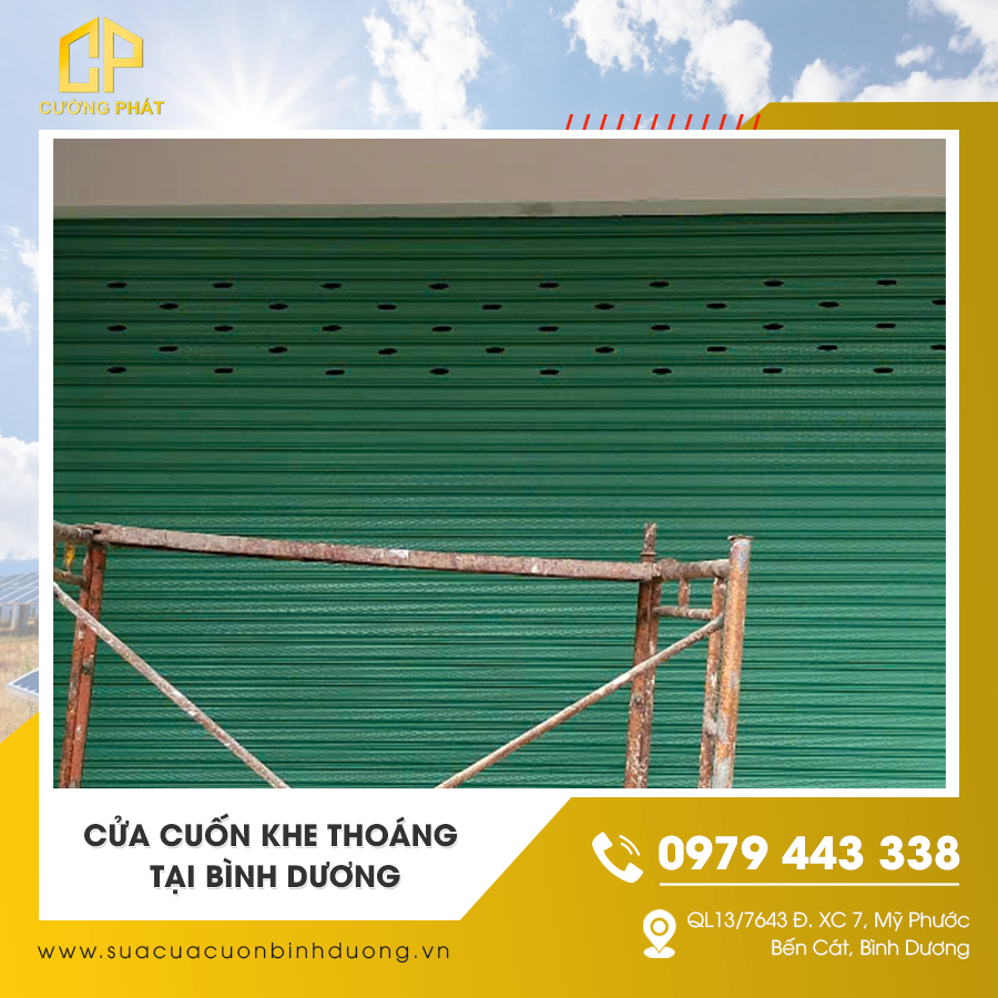 Cửa cuốn khe thoáng bền đẹp ở Bình Dương