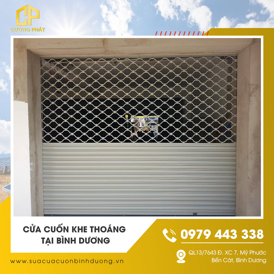 Mẫu cửa cuốn khe thoáng lắp tại Bình Dương