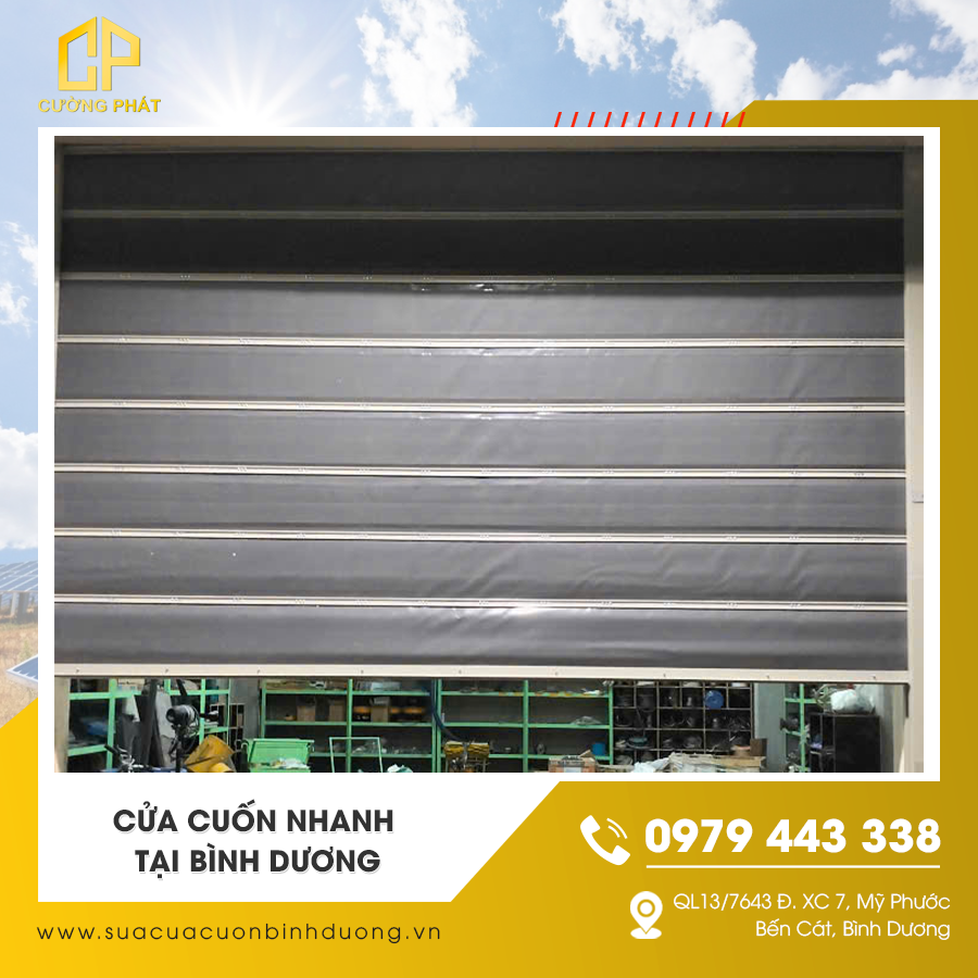Mẫu cửa cuốn nhanh lắp đặt tại Bình Dương