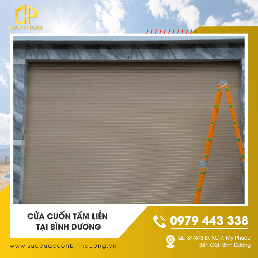 Cửa cuốn tấm liền vận hành êm ái ở Bình Dương