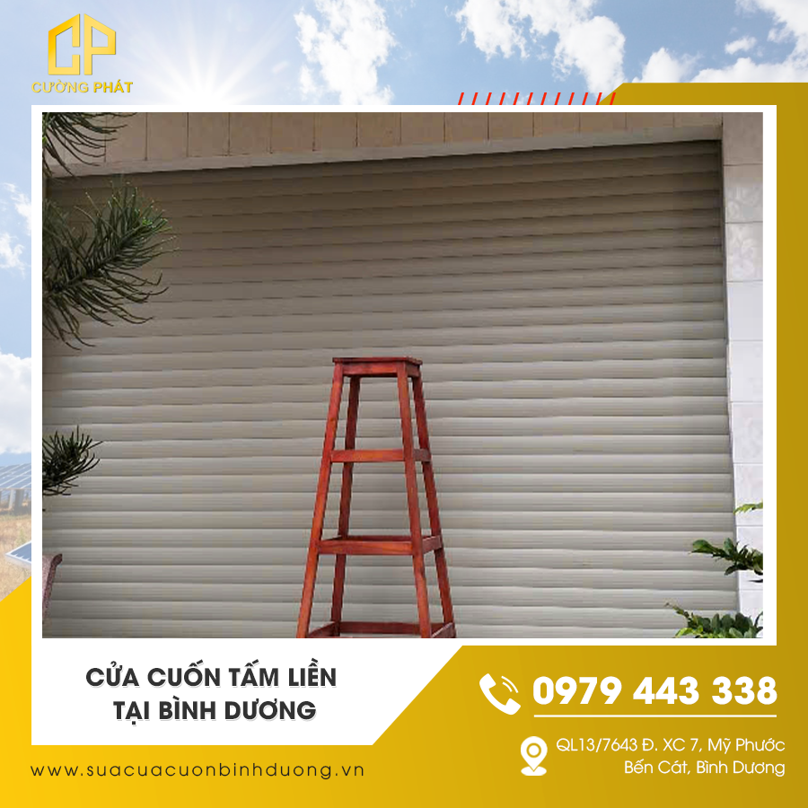 Lắp đặt cửa cuốn tấm liền tại Bình Dương cho nhà phố