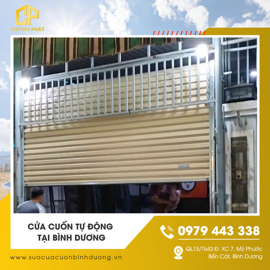 Cửa cuốn tự động vận hành êm ái ở Bình Dương