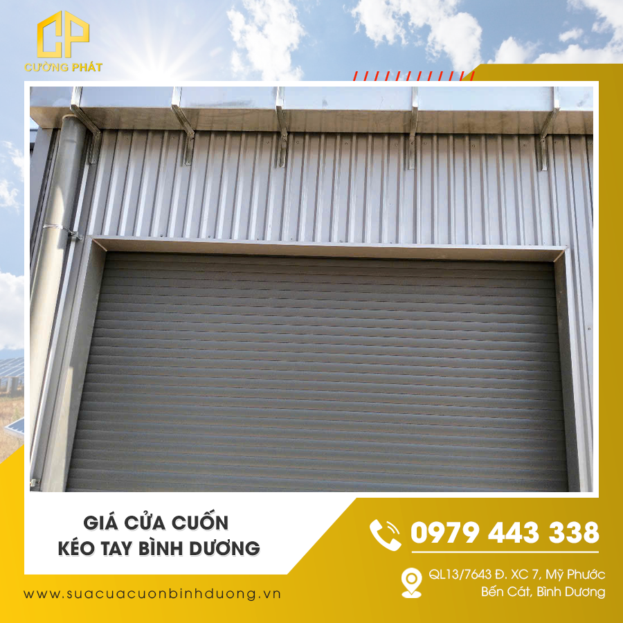 Mẫu cửa cuốn kéo tay thông dụng ở Bình Dương