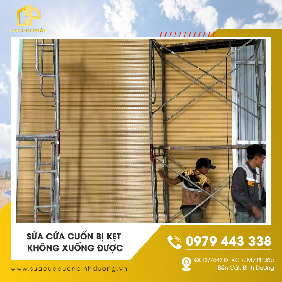 Khắc phục tình trạng cửa cuốn bị kẹt không xuống được